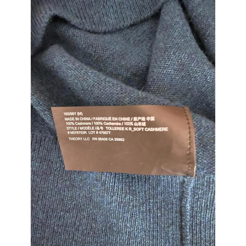 Theory Tolleriee Hydro Soft Cashmere Crew Short Sleeve Sweater Top - Size Medium - Picture 8 of 8